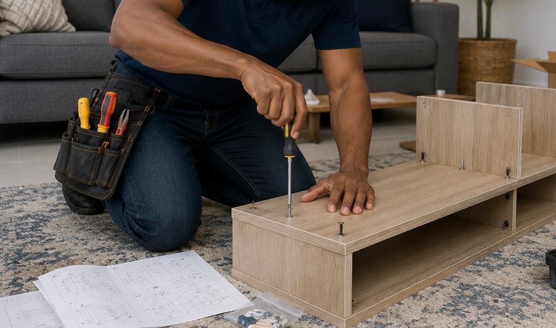 A SurfStride handyman carrying out a small home repair