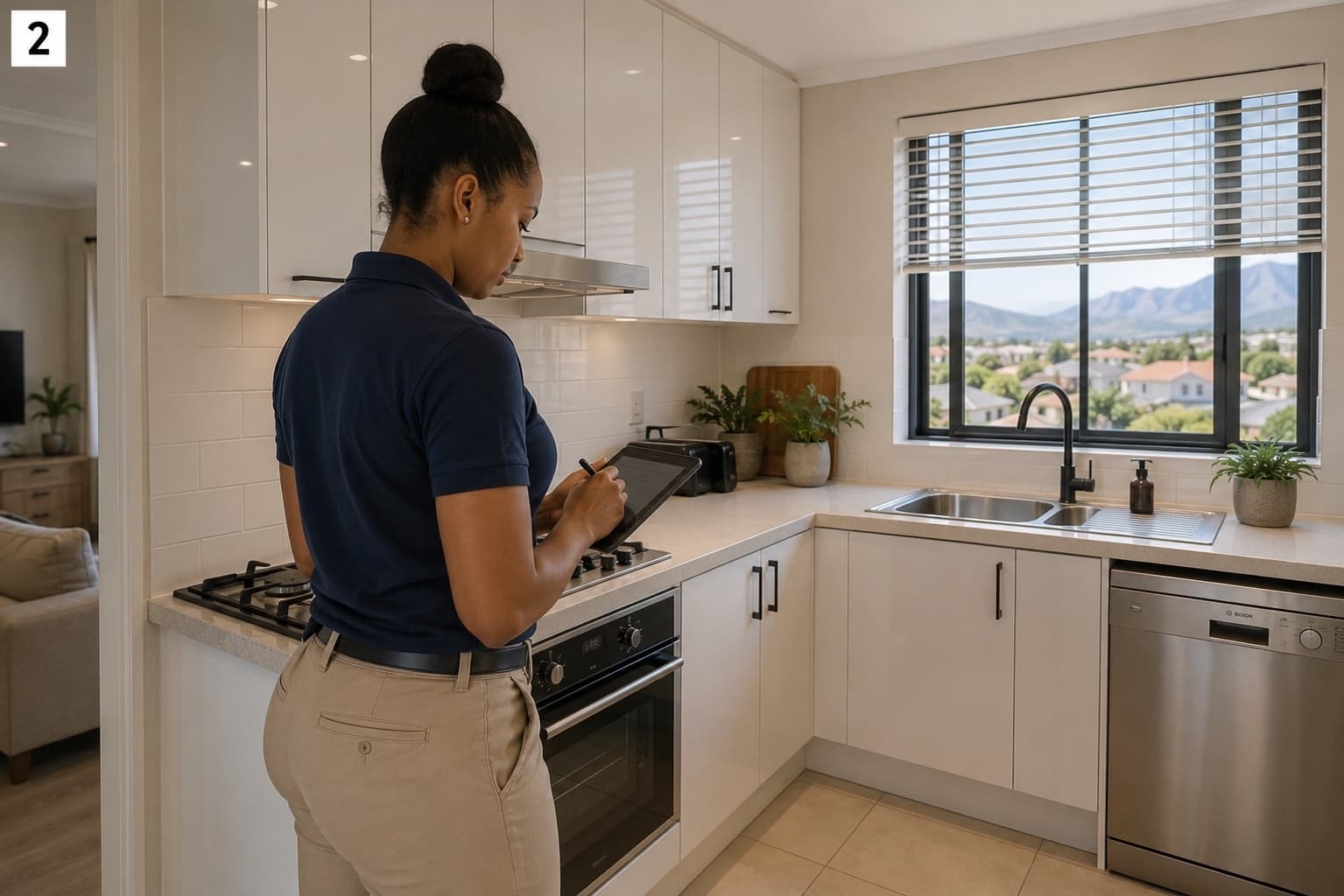 A property being checked over between guest stays